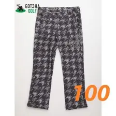 100cm 子ども ズボン 新品 ガッチャ 裏フリース 刺繍 千鳥 迷彩