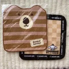アニマルボーダー　シナモンロール　ハンドタオル　2枚セット