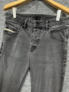 綺麗 Diesel BELTHER ストレッチ ブラックデニムパンツ W31
