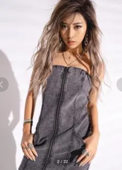 EGOIST ケミカルデニムベアワンピース