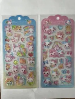 ドロップジェリーシール　フワフワらびちゃん　ハッピーマーチ