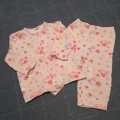 mikihouse 花柄ベビーパジャマ 90cm