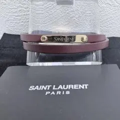 SAINT LAURENT サンローラン ダブルラップ レザーブレスレットのサムネイル