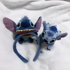ディズニースティッチ カチューシャ＆肩乗せぬいぐるみセット - メルカリ