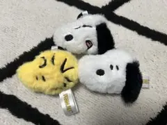 新品スヌーピー カラビナ付き 　フェイスマスコット キーホルダー　ウッドストック