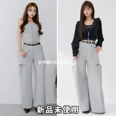 ダーリッチ ボンディングスウェットサイドスリットワイドパンツ グレー M