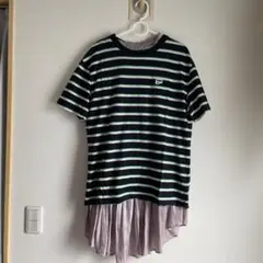 PUMA 半袖 Tシャツ メンズMサイズ ネイビー ストライプ