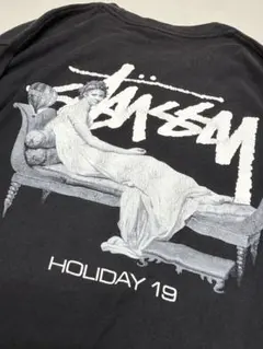oldStussy ブラック長袖ビーナス女神Tシャツ　サイズL メキシコ製のサムネイル