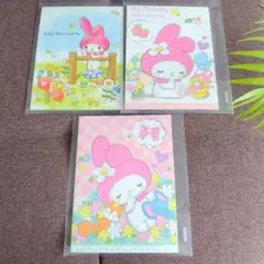 未使用極美品！SANRIOレトロ当時物　マイメロディレターパッド　便箋3冊セット