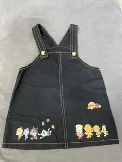か新品、未使用】アンパンマン　デニムサロペット 90cm