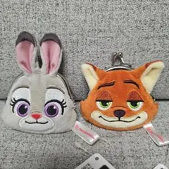 ズートピア フェイス　がま口　財布　ポーチ コインケース ニック