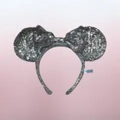 ミニー カチューシャ シルバー スパンコール