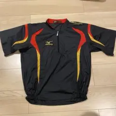 Mizuno ミズノプロ ハーフジップジャケット　半袖　M ブラック/レッド
