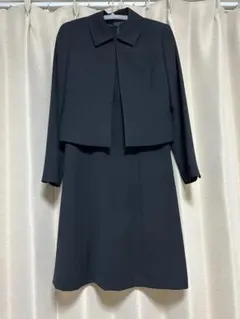 セットアップ　喪服　レディース　半袖ワンピース　黒　7AR