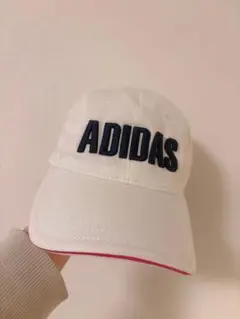 ADIDAS レディースホワイトキャップ 刺繍ロゴ