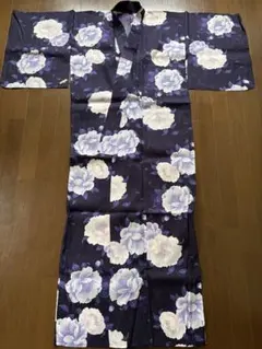 夢工房】紫色の花柄浴衣 単品 - メルカリ
