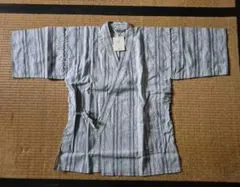 新品 未使用 甚平 メンズ M 綿100% ストライプ 夏祭り 花火大会 部屋着
