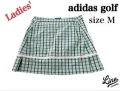 adidasゴルフチェックスカート Mサイズ　インナーパンツ付き