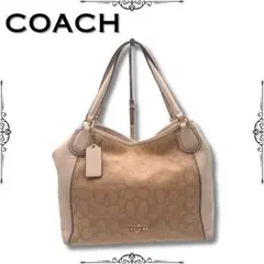 COACH シグネチャー　ショルダーバッグ ベージュ
