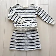 babyGAP ボーダーセットアップ110cm（5years）スウェットスカート