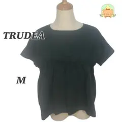 TRUDEA フレアブラウス 半袖 M ブラック 体型カバーのサムネイル