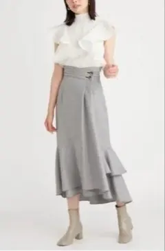 SNIDEL Sustainableウエストデザインマーメイドスカート