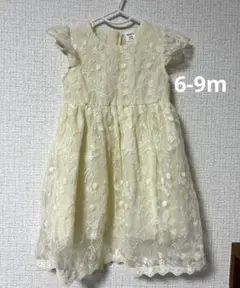 【ベビードレス】総レース アイボリー 6-9month