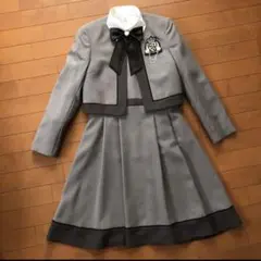 卒業式 卒服 デコラピンキーズ ボレロ＆ワンピース グレー 160cm