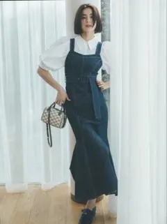 SNIDEL コルセット マーメイドジャンスカ デニム ジャンパースカート