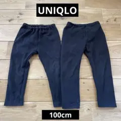 UNIQLO ユニクロ　フリース　レギンス　ブラック　2枚　セット　裏起毛