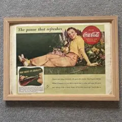 Coca-Cola USA 1941年雑誌広告の額装のサムネイル