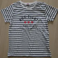 PINK-latte ボーダーTシャツ HUG TIGHT M　プリントTシャツのサムネイル