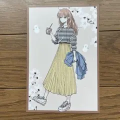 氷属性男子とクールな同僚女子 イラストカード