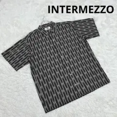 インターメッツォ(M)半袖 シャツ 総柄 古着 花柄　派手目　オシャレ