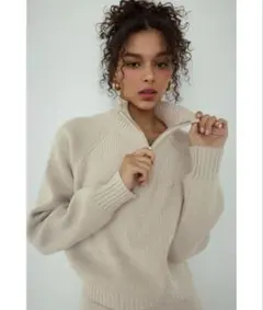 アリシアスタン　Half Zip Knit Top/ハーフジップニットのサムネイル
