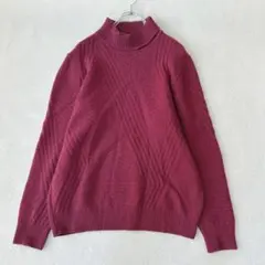 ラルディーニ LARDINI タートルネック ケーブルニット カシミヤ混 レッドのサムネイル