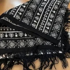 雪の結晶柄ニットスヌード