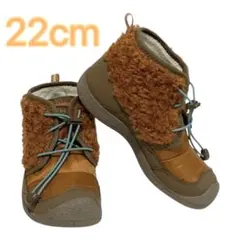 未使用 KEEN 22cm ハウザーII チャッカ 防水 スノーブーツ ブラウン