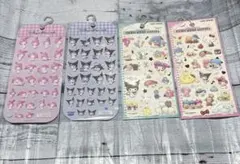ミルキーメロウシール、フラッフィースケッチステッカー　サンリオ　計４枚