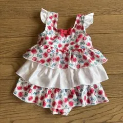 チェリー柄フリルワンピース 80cm