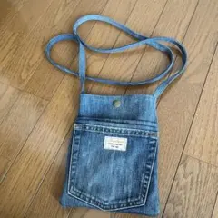 デニム地 ハンドメイド サコッシュ ショルダーバッグのサムネイル