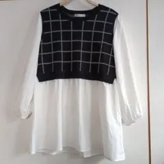 &.nostalgia トップス　ブラウス　ニットブラウス