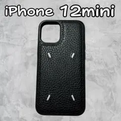 ■iPhone12mini✿スマホケース ブラック 黒 レザー刺繍韓国高級おしゃのサムネイル