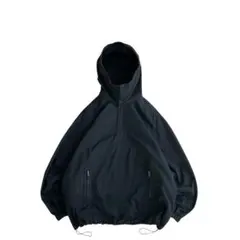 【美品】USED 00s コットン アノラックパーカー ドローコード付き BLK