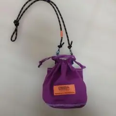 UNIVERSAL OVERALL　 パープル巾着ショルダーバッグ