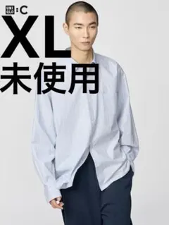 ユニクロC ブロードオーバーサイズシャツ/ストライプ