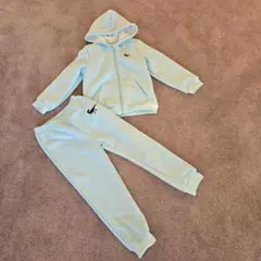 水色 フード付き ジャージセット 120cm