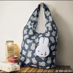 ミッフィー ふわふわフェイス形エコバッグ