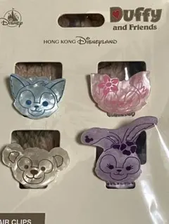 【香港ディズニー】ダッフィーとフレンズ ヘアクリップ 4個セット