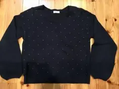 アースミュージックアンドエコロジー　パール付ニット